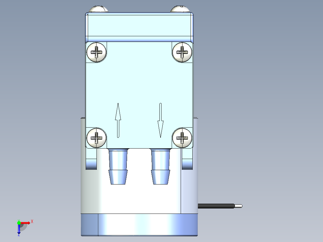 BTC 和 TTC 微型膜片泵 (85)系列图纸俯视图