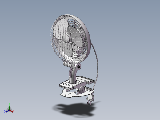 USB风扇造型类设计三维SW建模8张CAD图纸+说明书