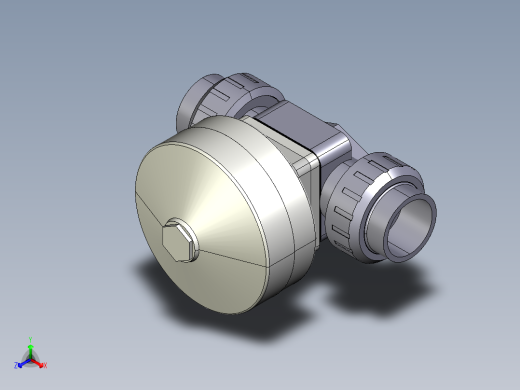 10DKMULVCP NO-DA 气动隔膜阀常开与女性结合溶剂焊接端双作用，BS PVC-U系列正等轴测缩略图