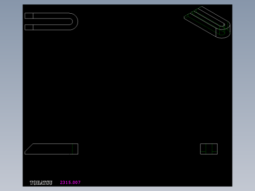 壓板2315-2D多系列多零件图纸模型