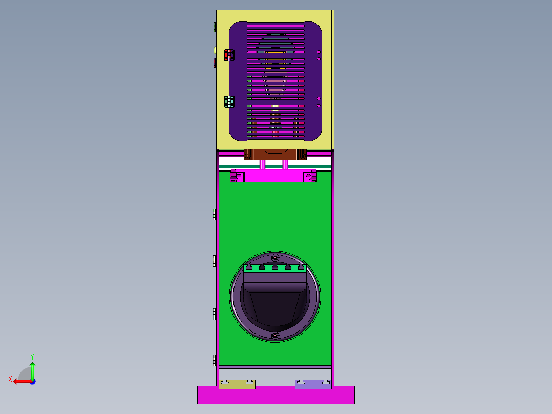 电动小型械臂压力压机后视图