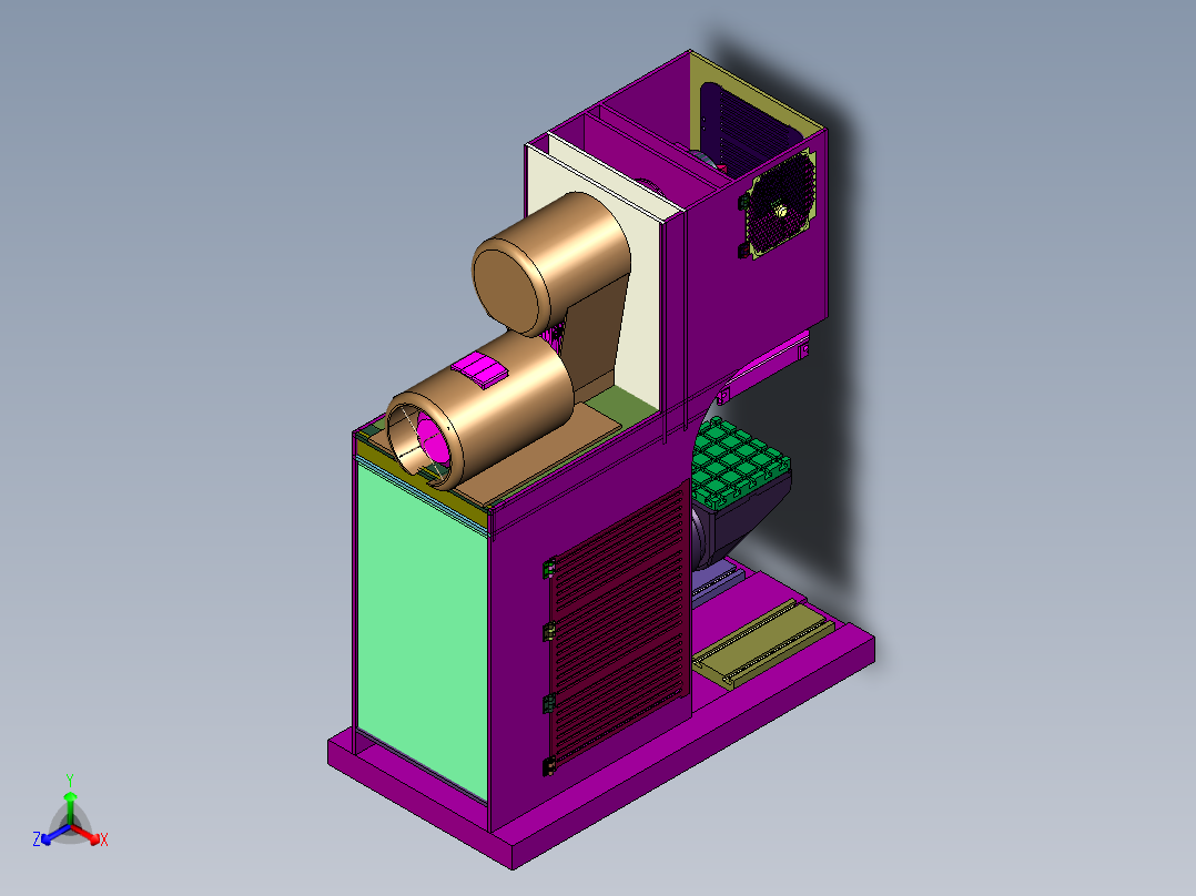 电动小型械臂压力压机正等轴测图