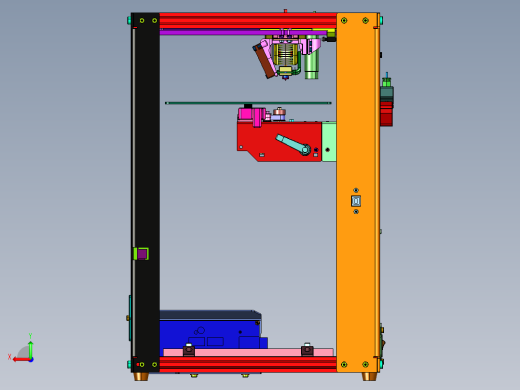 金属框200x200x250的3d打印机后视缩略图