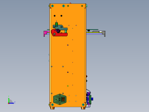 金属框200x200x250的3d打印机左视缩略图