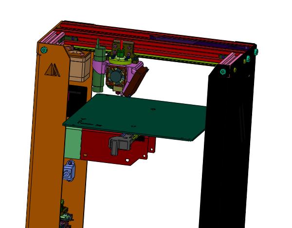 金属框200x200x250的3d打印机