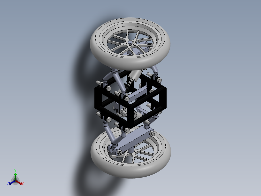 倾斜轮正等轴测图