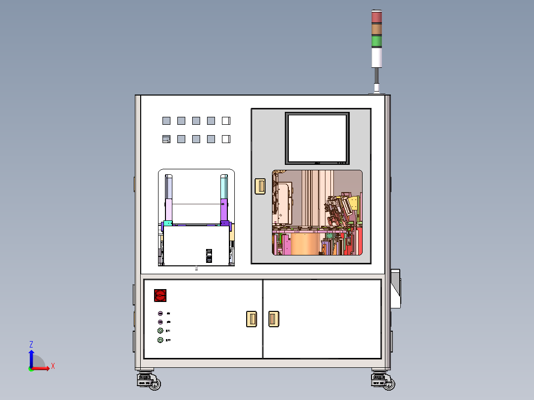 A1 UATI 折弯设备（sw18可编辑+工程图）前视图