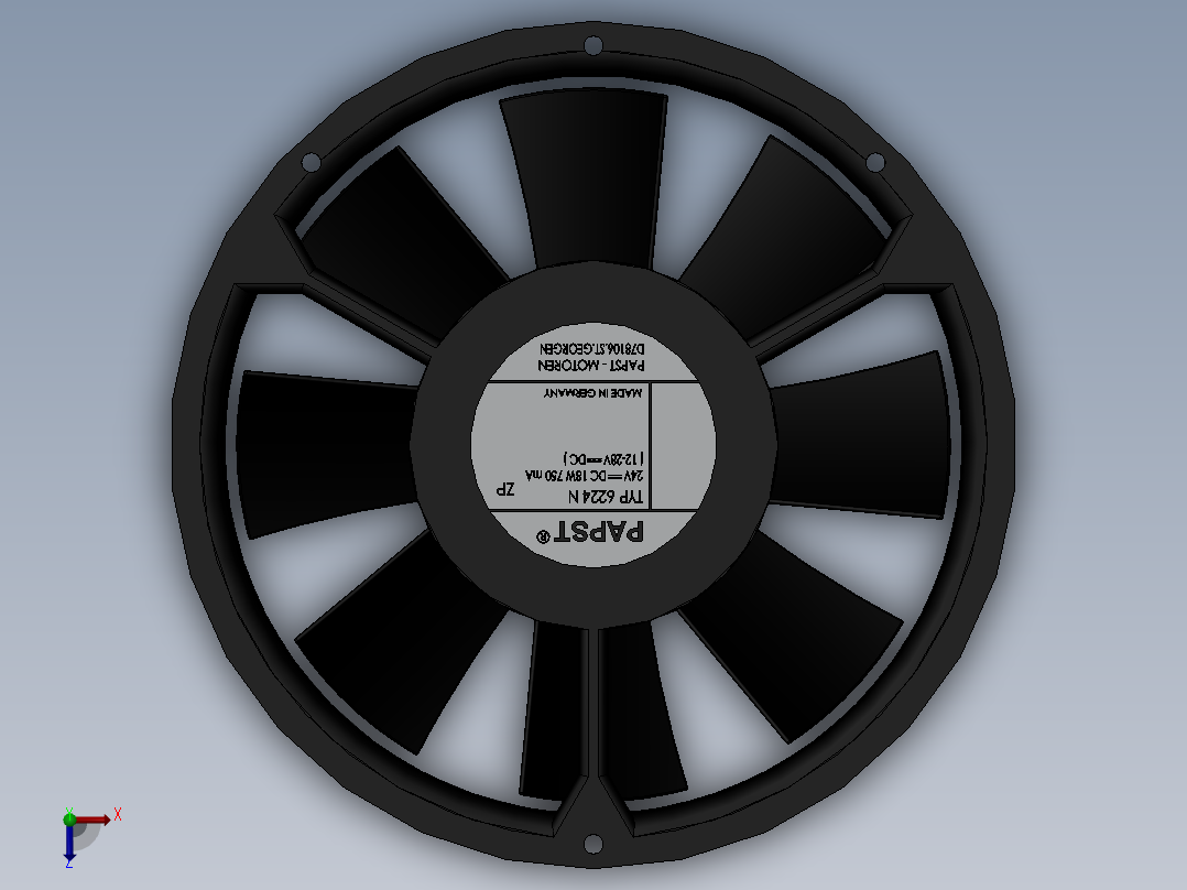 散热风扇6224N俯视图