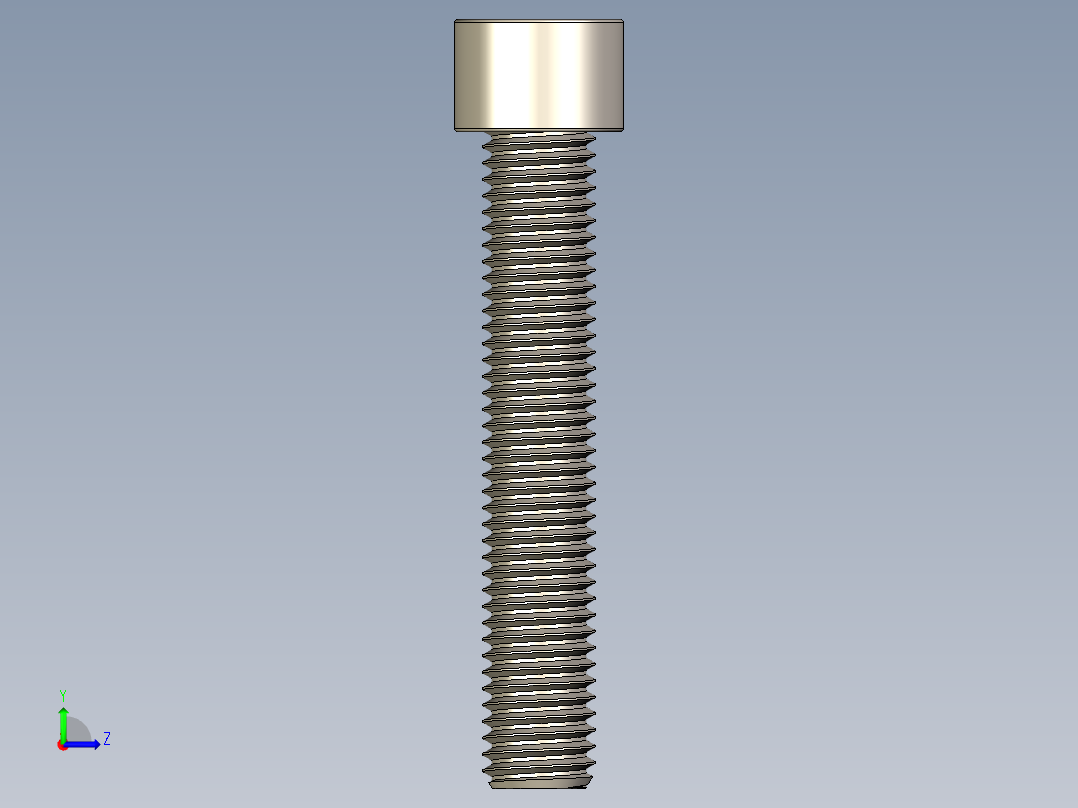 Screw_DIN_912_M12x70F_A2.STEP公制内六角螺钉左视图
