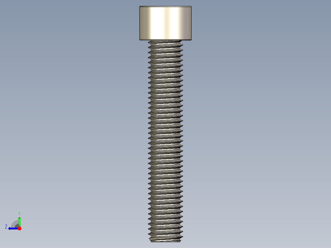Screw_DIN_912_M12x70F_A2.STEP公制内六角螺钉右视图