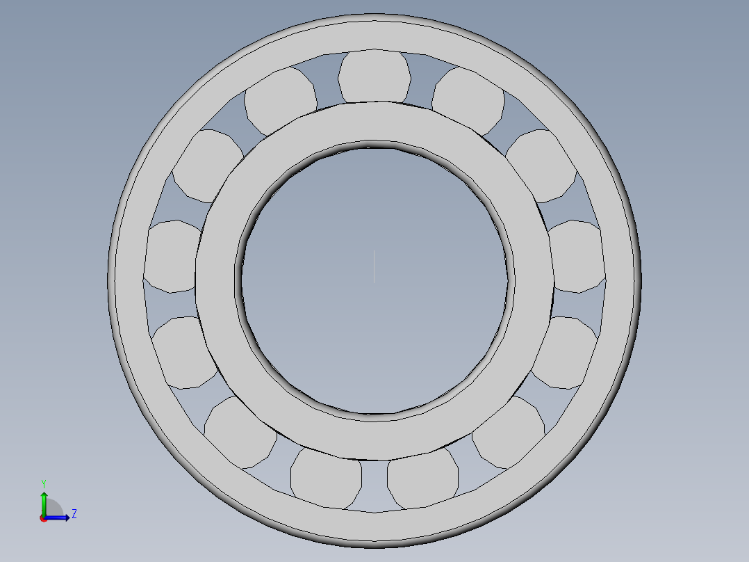 圆柱滚子轴承NH208E(40)左视图