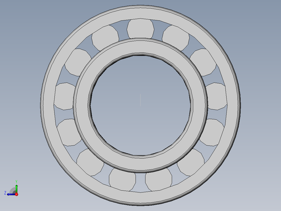 圆柱滚子轴承NH208E(40)右视图