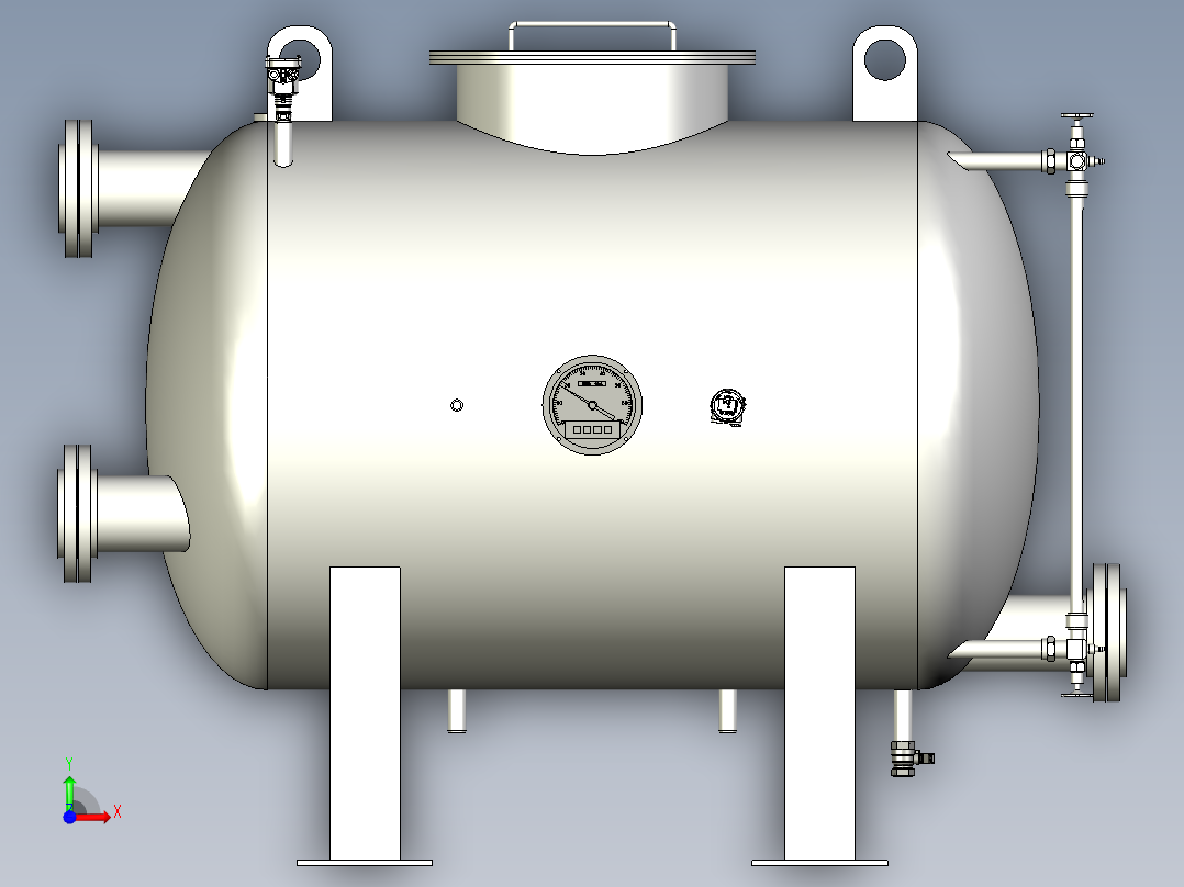 储水箱储水罐前视图