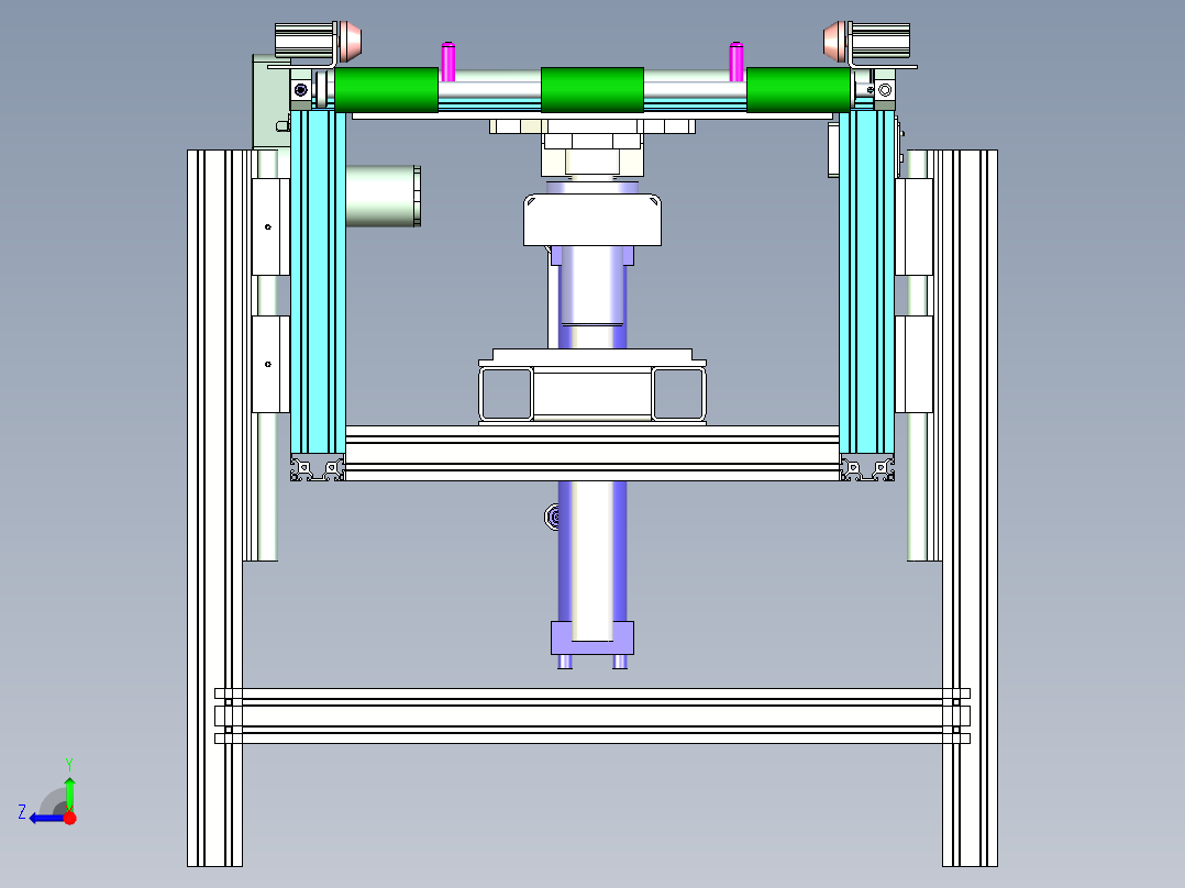 顶升皮带输送线设计右视图
