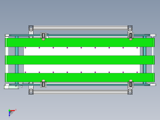顶升皮带输送线设计俯视缩略图