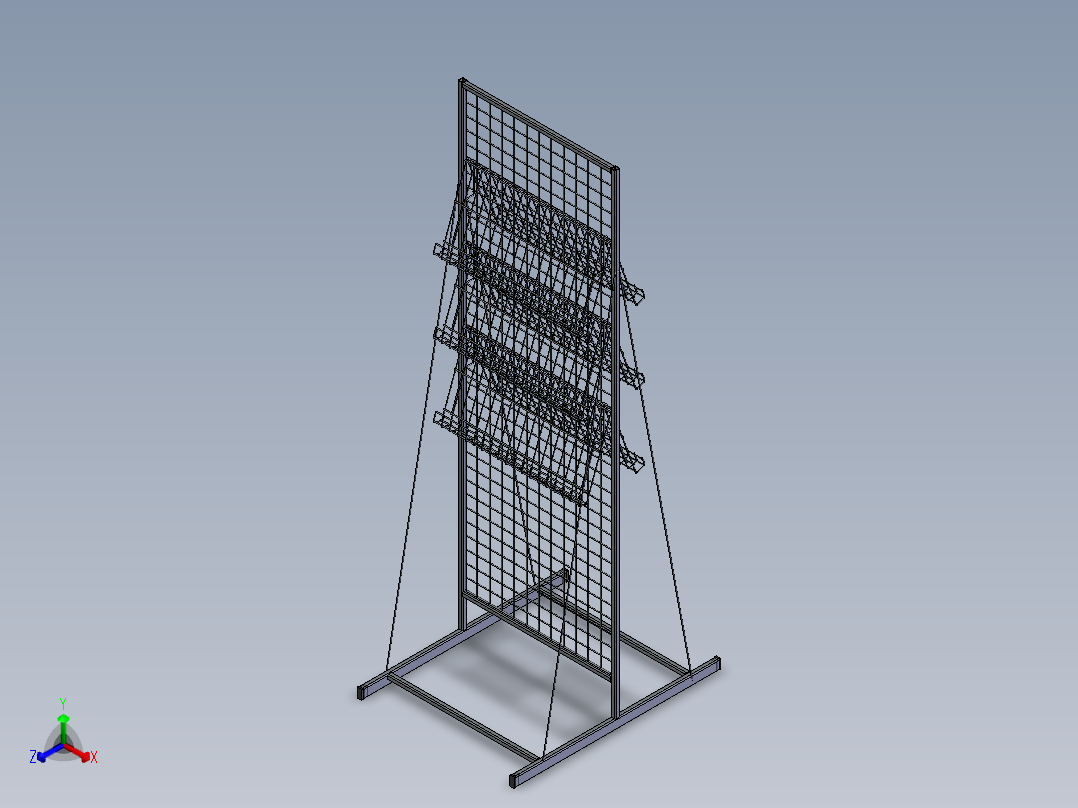 货架、报刊架2正等轴测图