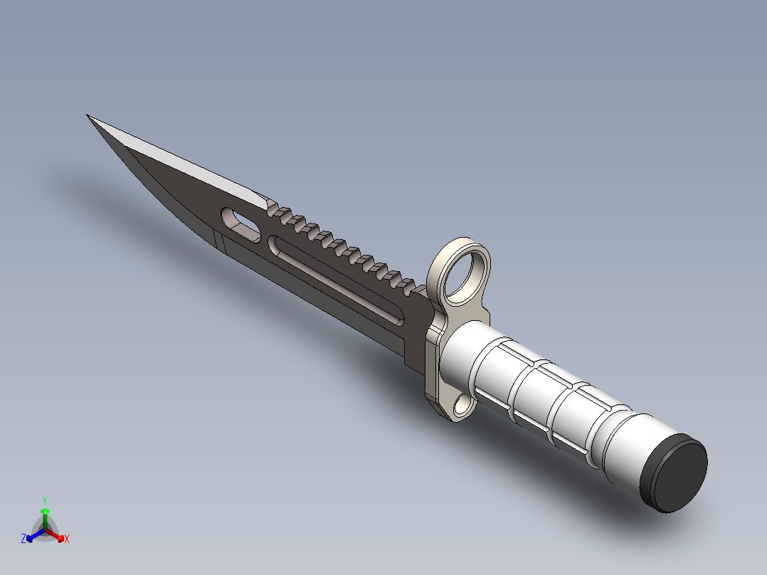 刺刀、刀(22)正等轴测图