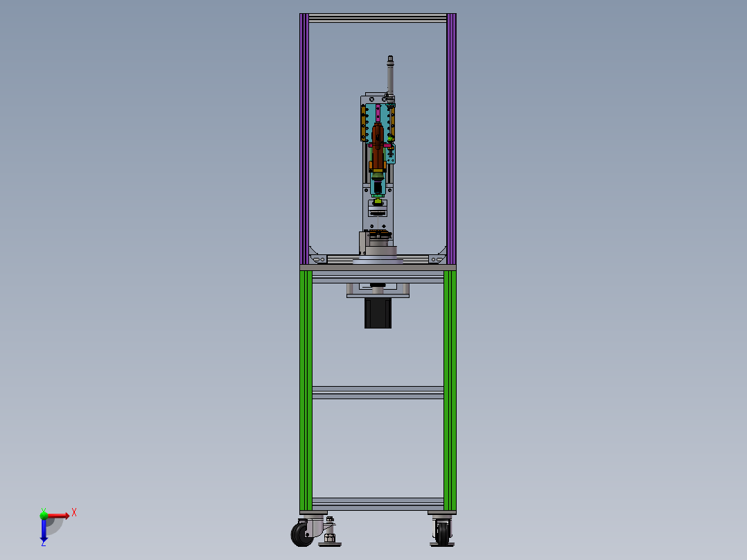 新能源汽车水泵后盖打螺丝机俯视图