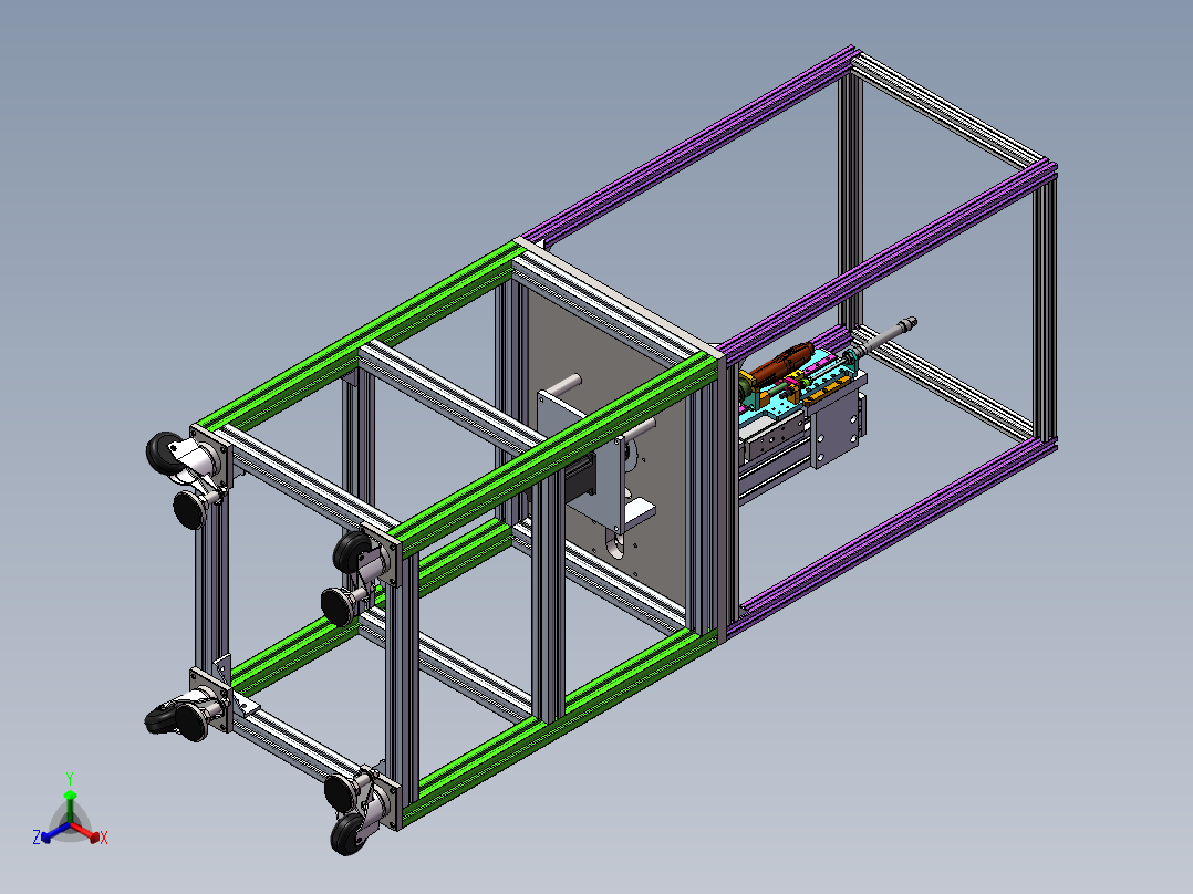 新能源汽车水泵后盖打螺丝机正等轴测图