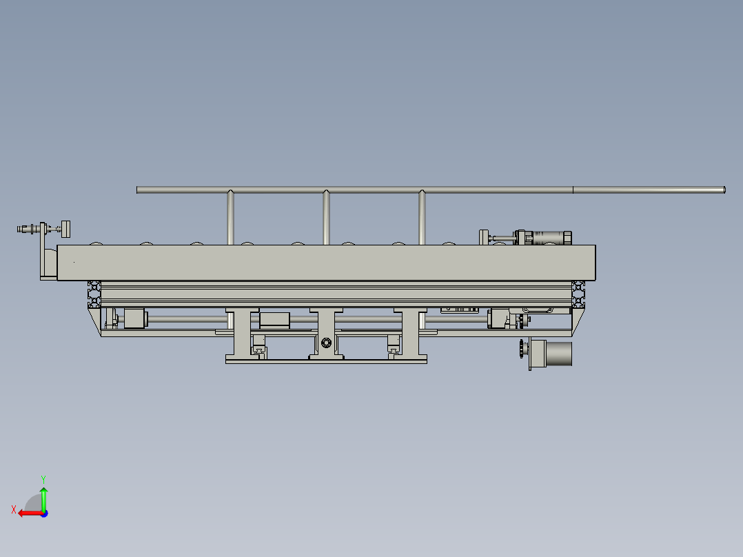 充电接口检测自动化设备设计-assy-DZ-升降拉-V1后视图