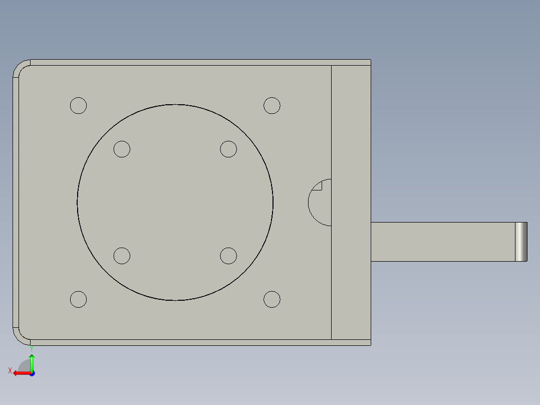 取料旋转组件后视图
