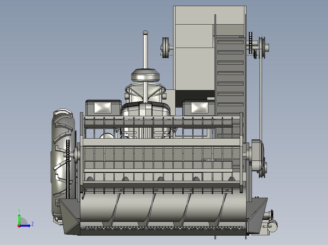 小型艾草收割机药材杆子收获机左视图