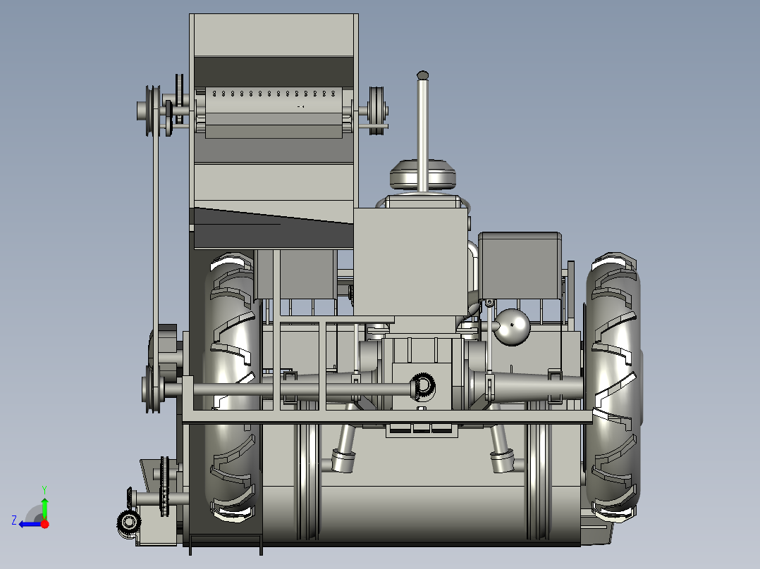 小型艾草收割机药材杆子收获机右视图