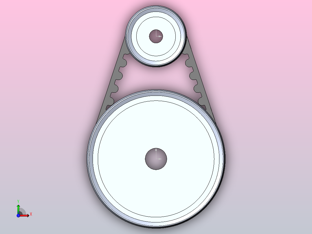 HTD滑轮同步带轮前视图