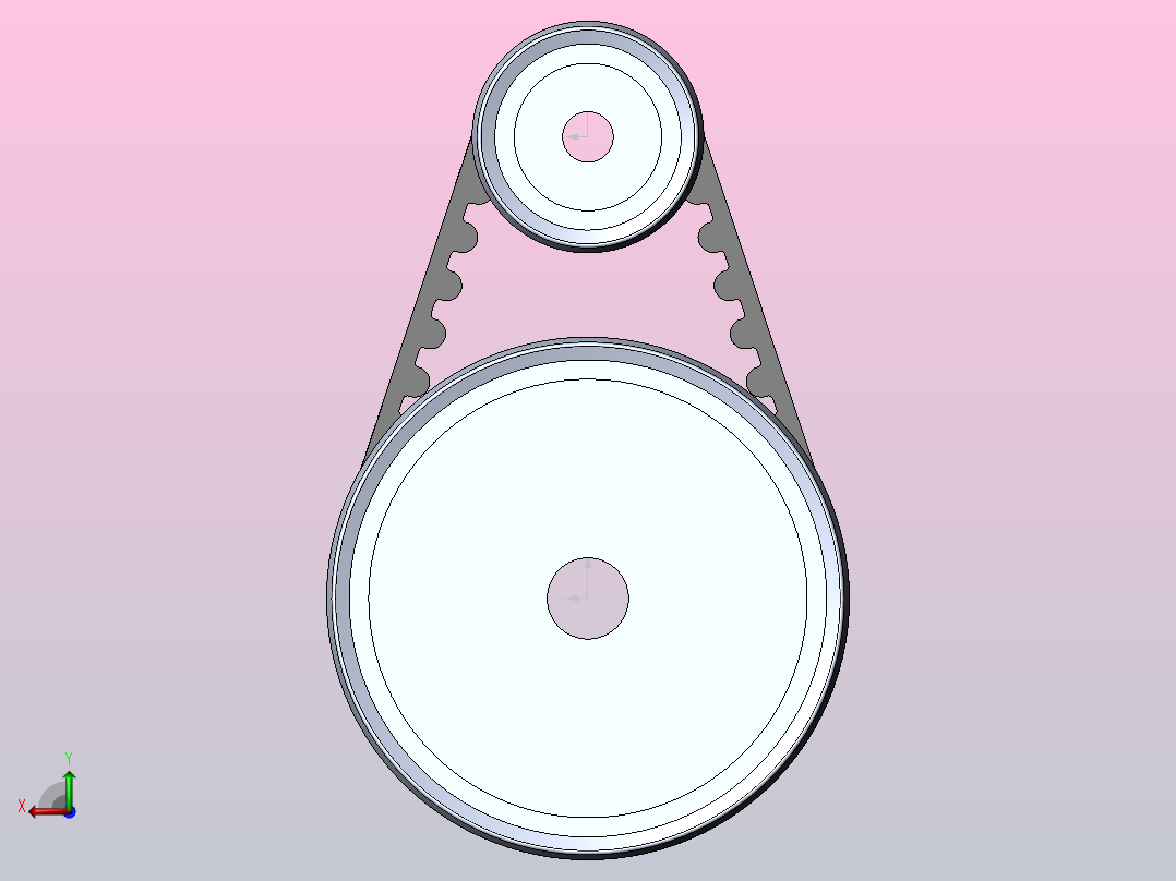 HTD滑轮同步带轮后视图