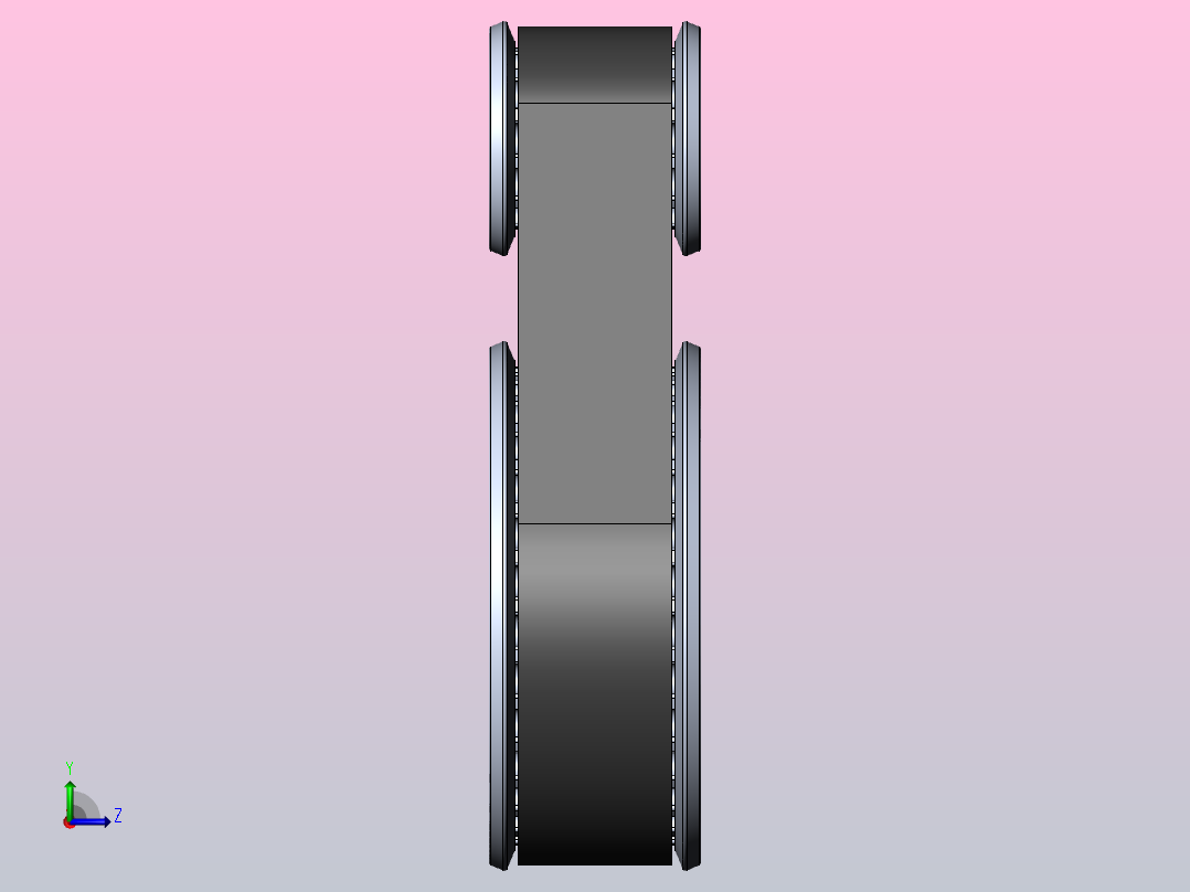 HTD滑轮同步带轮左视图