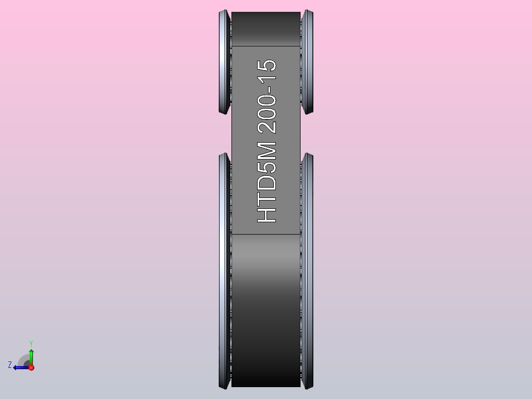 HTD滑轮同步带轮右视图