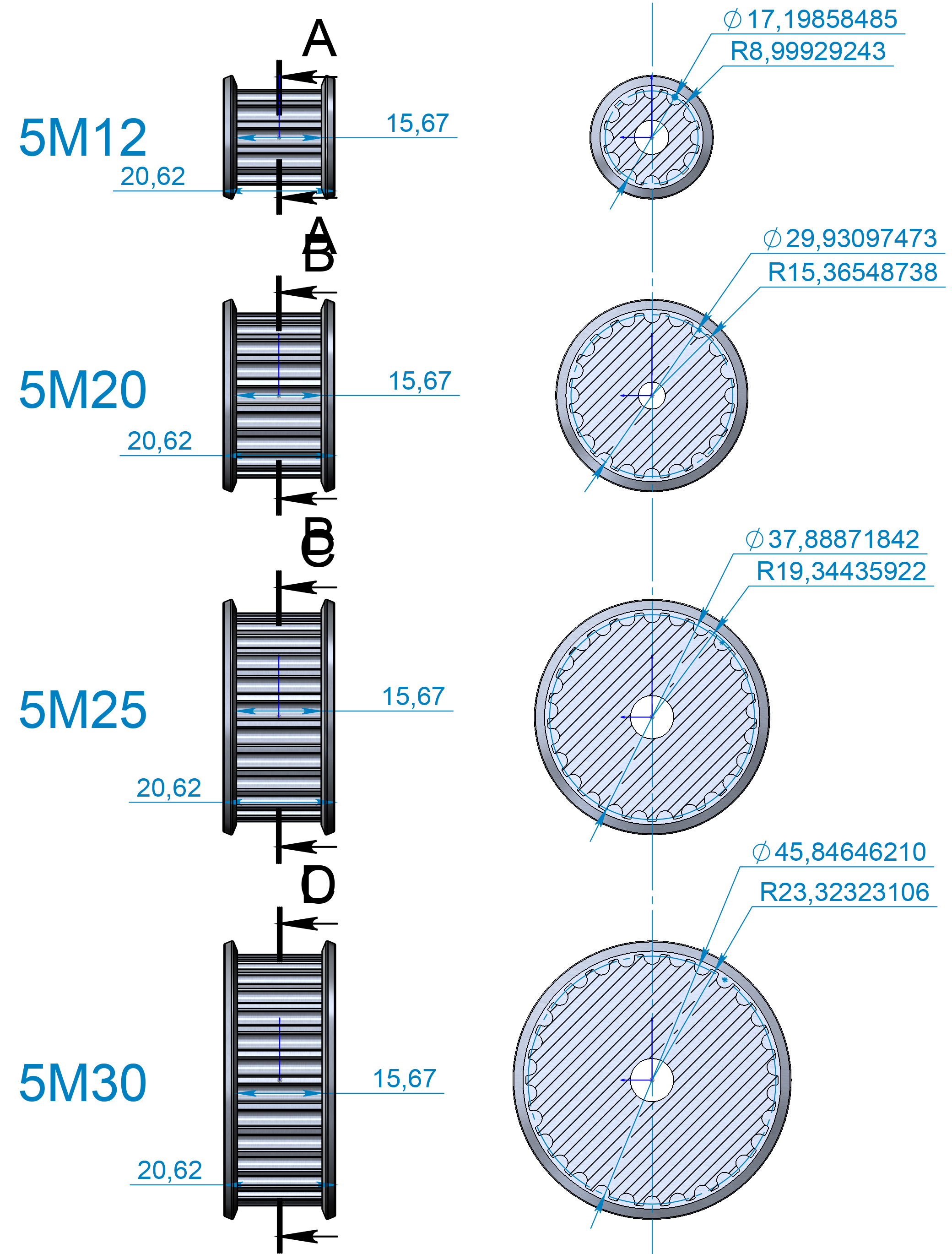 HTD滑轮同步带轮