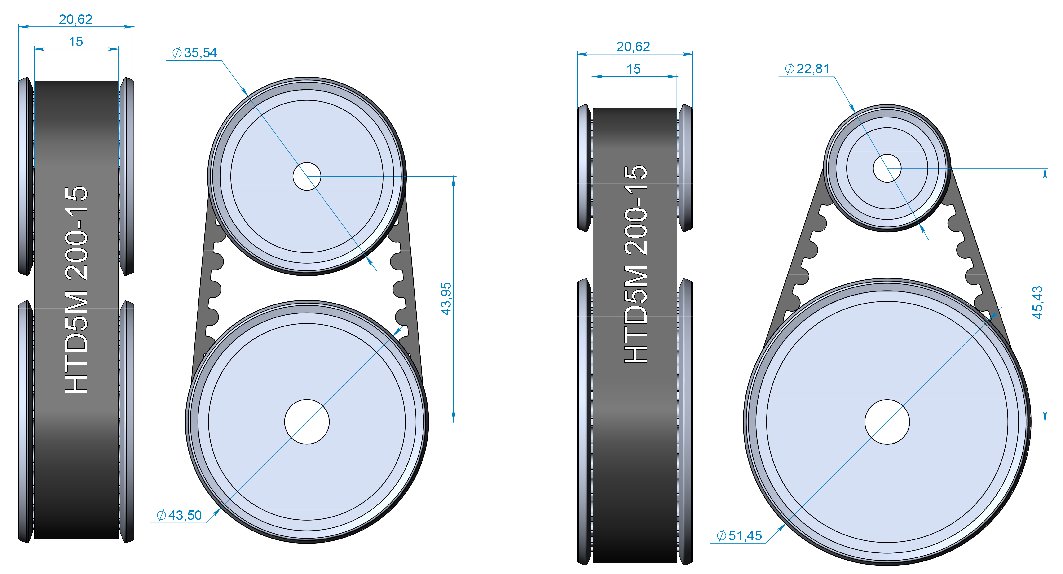 HTD滑轮同步带轮