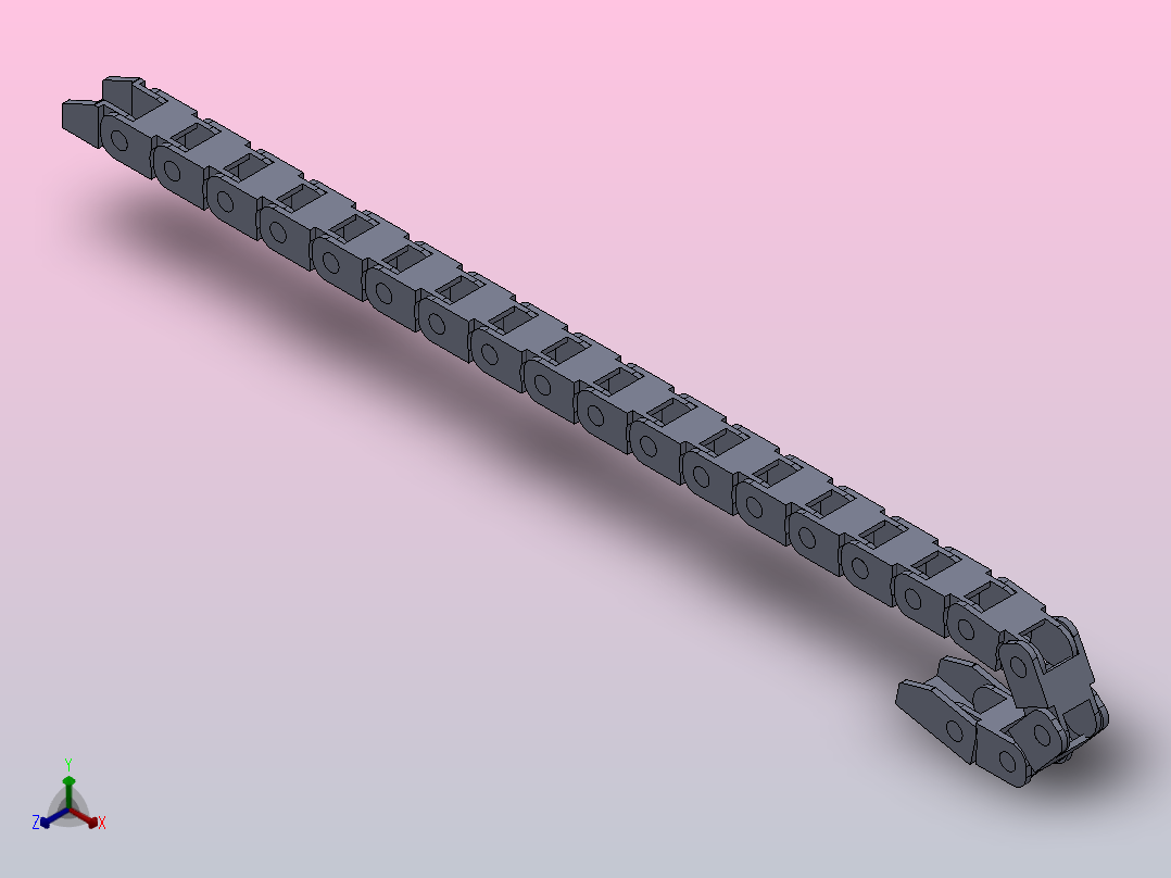 内高10不可打开型桥式拖链DMT07BN-10-10-R18-20-A1主视图