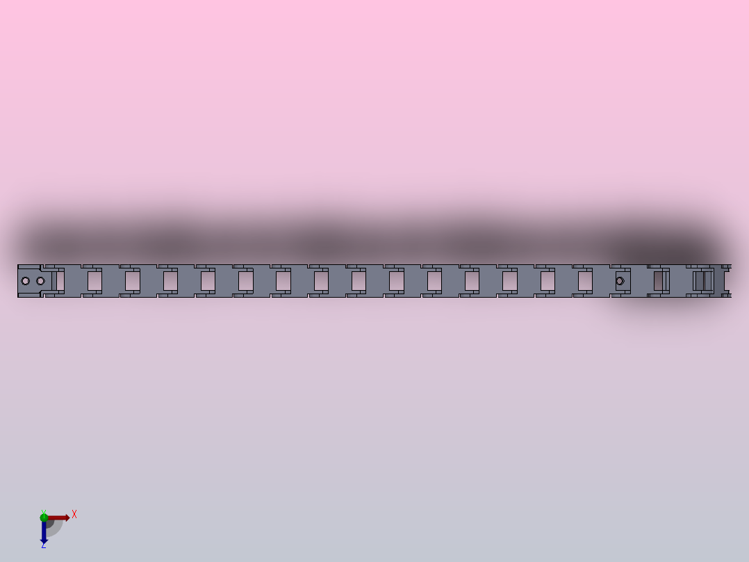 内高10不可打开型桥式拖链DMT07BN-10-10-R18-20-A1俯视图