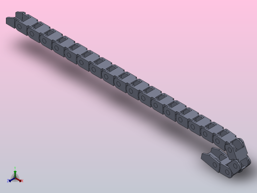 内高10不可打开型桥式拖链DMT07BN-10-10-R18-20-A1正等轴测缩略图