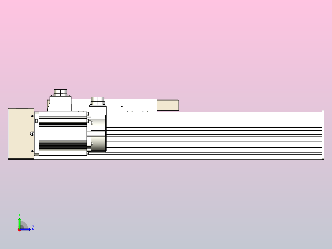 滚珠丝杠直线轴带导轨全封闭TPA-HCR-220D-3210C-L300-MR-C-P1K-N3左视图
