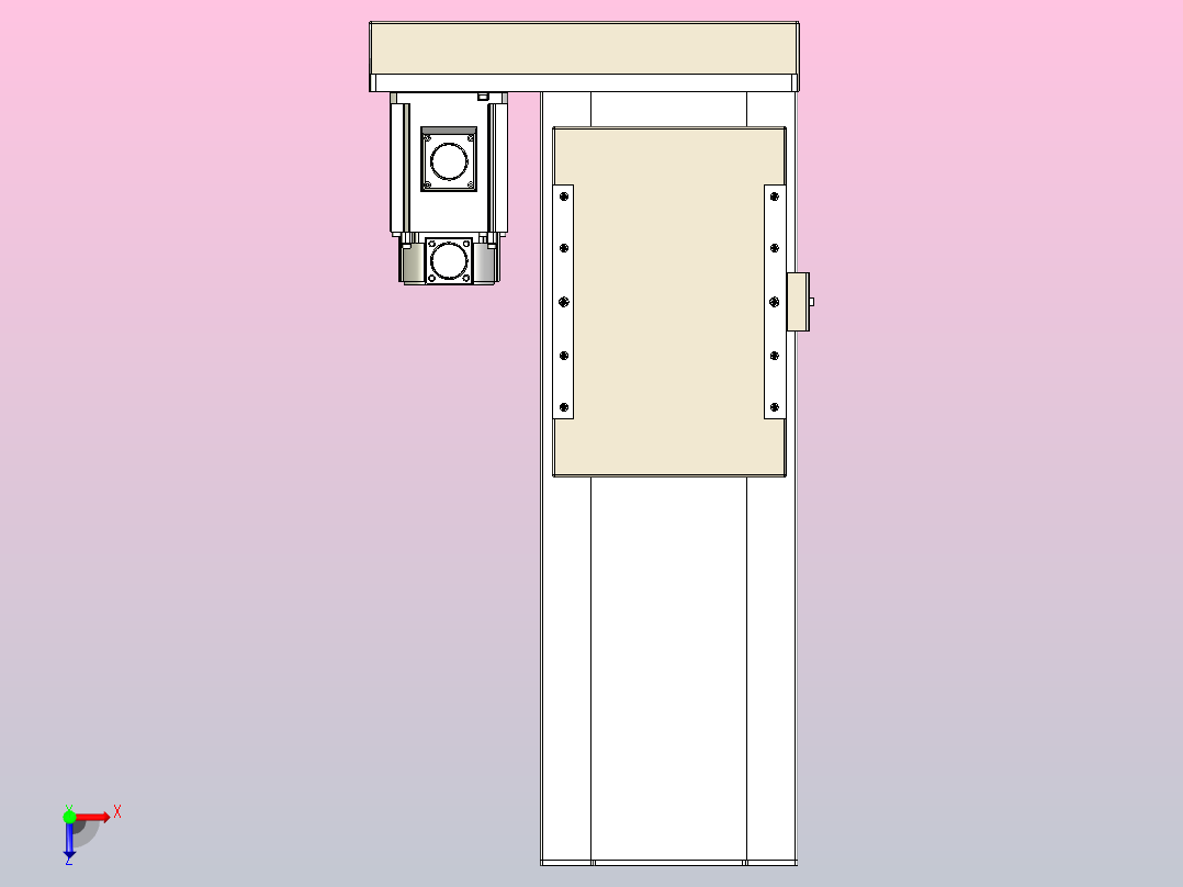 滚珠丝杠直线轴带导轨全封闭TPA-HCR-220D-3210C-L300-MR-C-P1K-N3俯视图