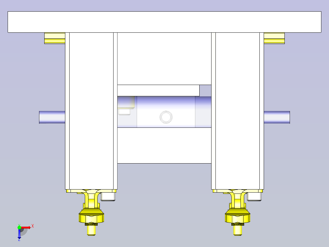 一款滚轮跳动检查工装3D俯视图