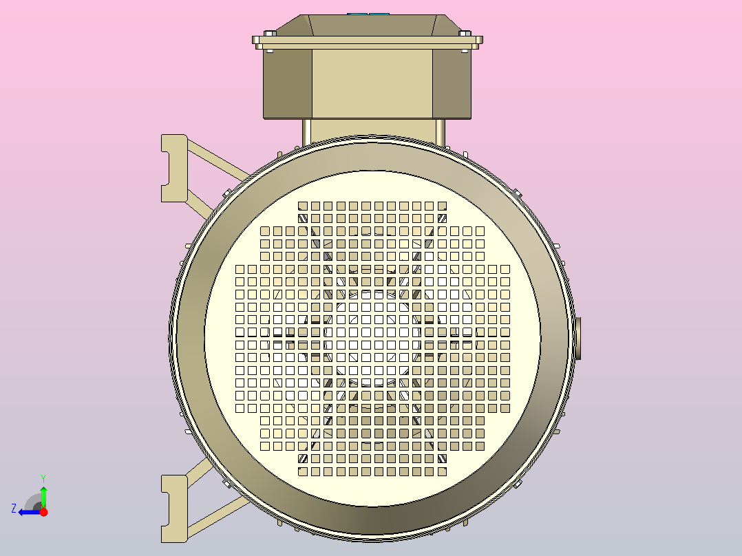 Abb型40kW电机，端子在右侧右视图