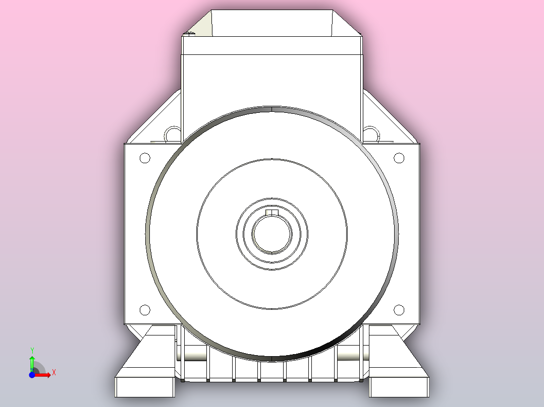 IM B3 H80-180(YE2、YE3)通用电机[YE2-80M2-4-B3]前视图