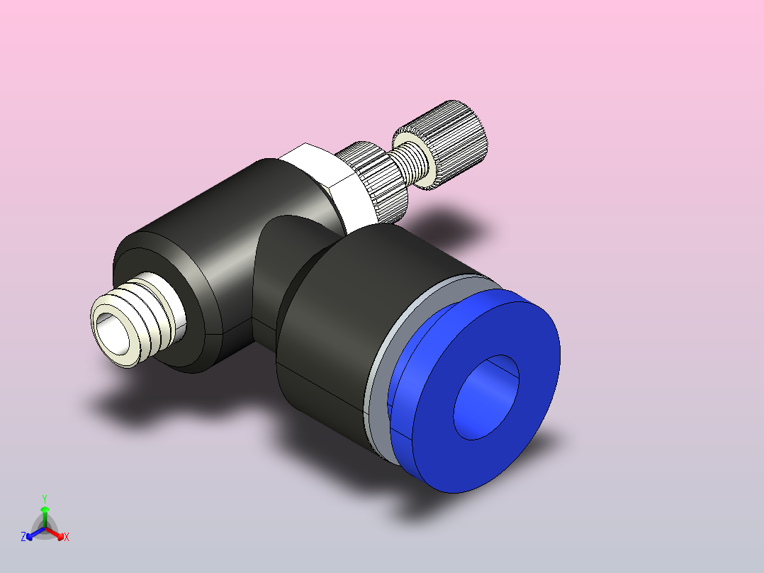 ISC 节流阀标准型[ISC06-M5(B)]正等轴测图