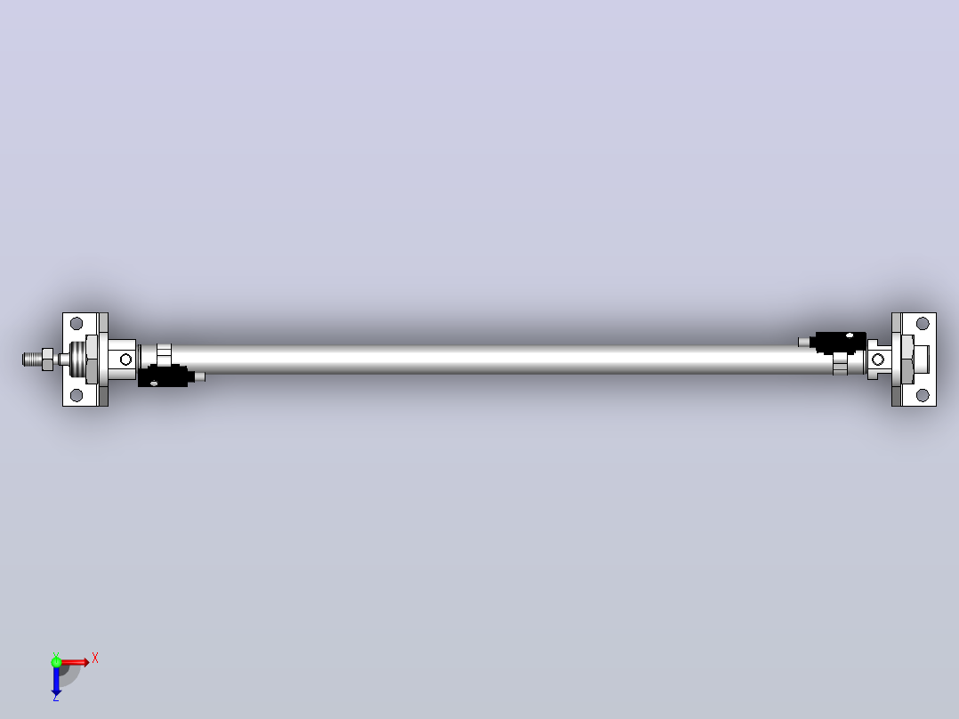 气缸MI12x300SCALB+CS1-M-2俯视图