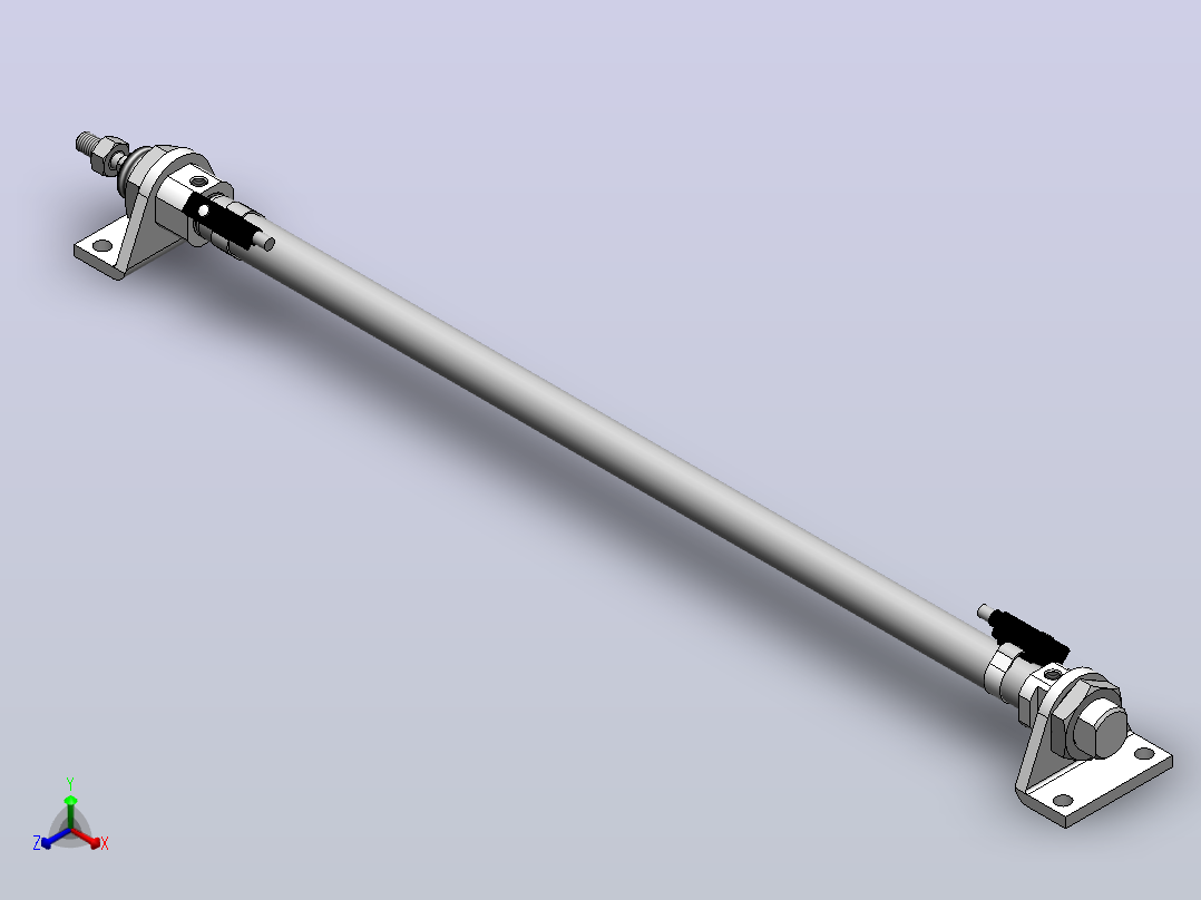气缸MI12x300SCALB+CS1-M-2正等轴测图