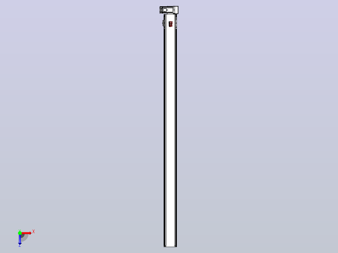 皮带直线轴半封闭可选导轨TPA-HNB-110D-90-L1800-LU-C-P40-N3俯视图