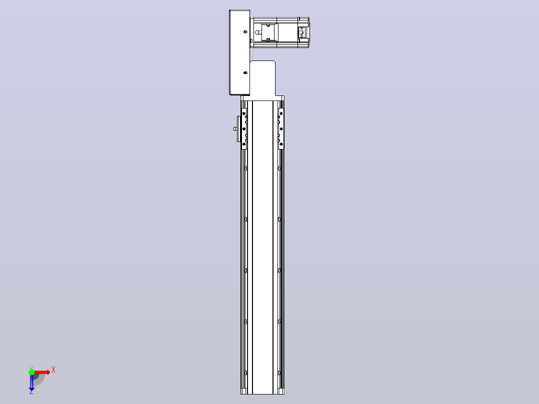 皮带直线轴半封闭可选导轨TPA-HNB-85D-90-L400-MR-C-P20-N3俯视图