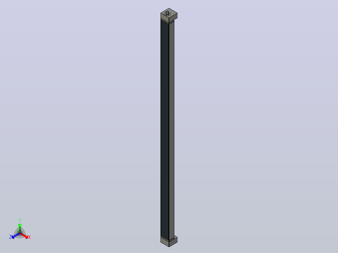 LED机床照明灯具30W 40×40×940主视图