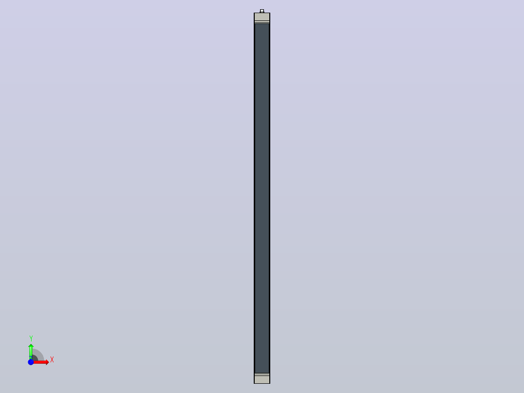 LED机床照明灯具30W 40×40×940前视图