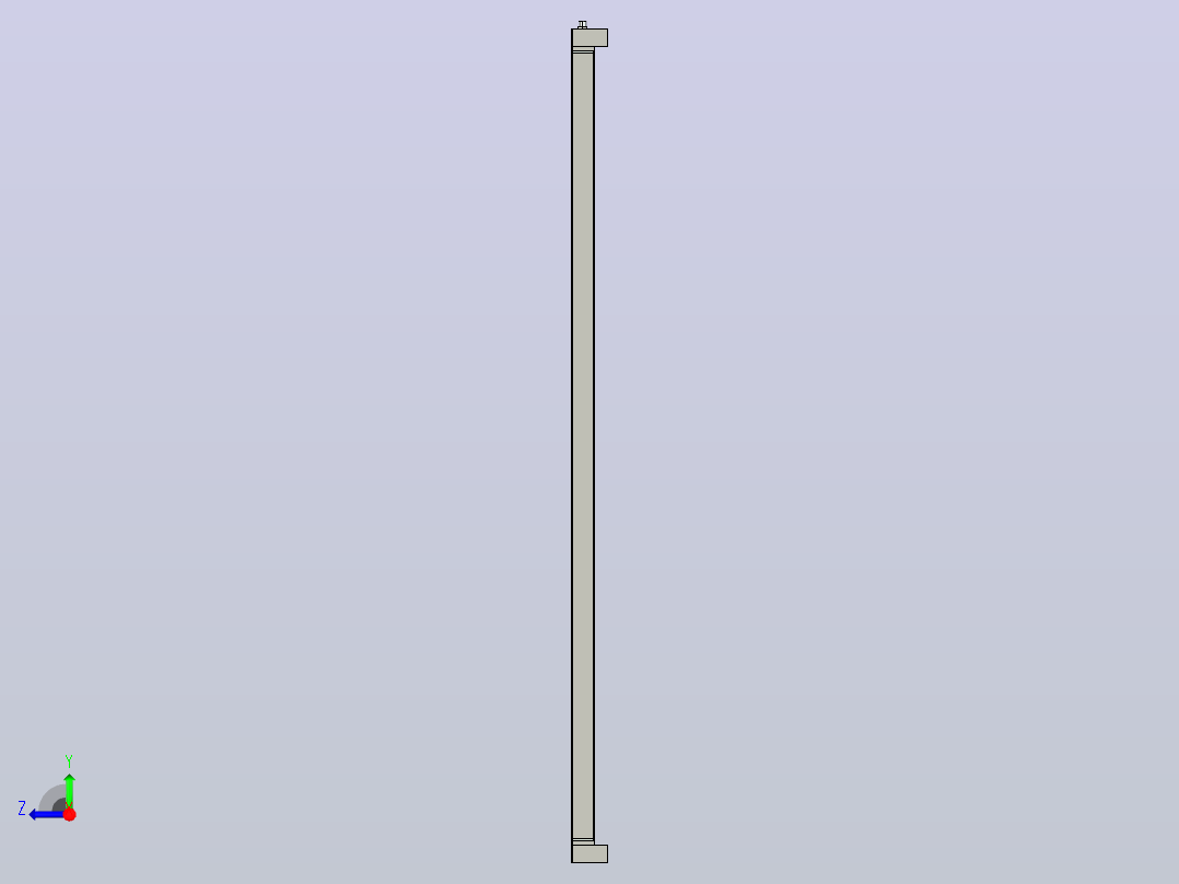 LED机床照明灯具30W 40×40×940右视图
