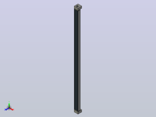 LED机床照明灯具30W 40×40×940正等轴测缩略图